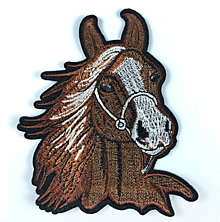 Galantéria - Nažehľovačka Kôň hlava hnedá (NZ343) - 15679592_