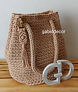 Kabelka/taška z kvalitných šnúr Gabi Elegant - vyskladaj si kabelku  (Kabelka/taška z kvalitných šnúr Gabi Elegant - vyskladaj si kabelku - biscuit)