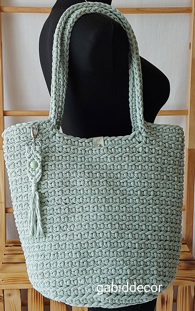 Kabelka/taška z kvalitných šnúr Gabi Basic - vyskladaj si kabelku (schopper) (Kabelka/taška z kvalitných šnúr Gabi Basic - vyskladaj si kabelku (schopper) -  Mint Shake)