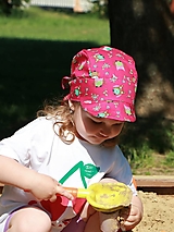 Detské čiapky - Letný detský šilt sova na ružovofialovej - 15681579_