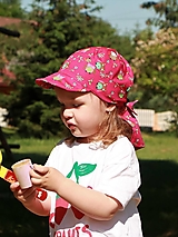 Detské čiapky - Letný detský šilt sova na ružovofialovej - 15681580_