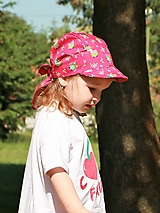 Detské čiapky - Letný detský šilt sova na ružovofialovej - 15681581_