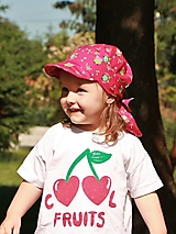 Detské čiapky - Letný detský šilt sova na ružovofialovej - 15681582_