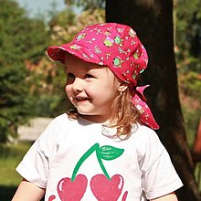 Detské čiapky - Letný detský šilt sova na ružovofialovej - 15681587_