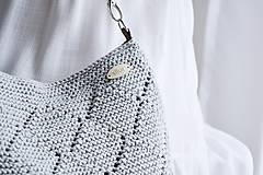 Kabelky - Pletená kabelka na plece - sivá - 15681135_