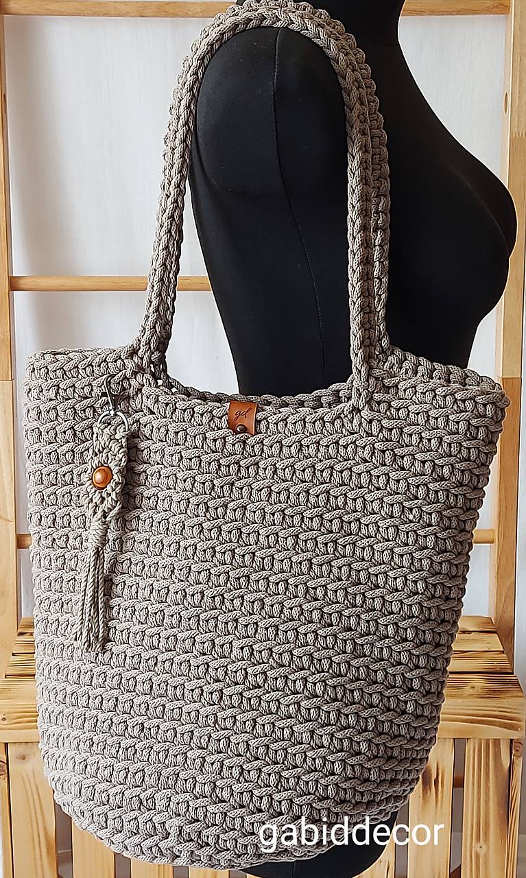Kabelka/taška z kvalitných šnúr Gabi Basic - vyskladaj si kabelku (schopper) (Kabelka/taška z kvalitných šnúr Gabi Basic - vyskladaj si kabelku (schopper) - coffe)