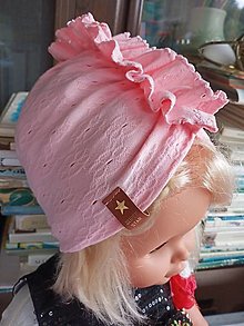Detské čiapky - Detský turban z  madeirového úpletu - 15683329_