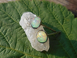 Náušnice - colors in opals-opál-drahý-naušnice - 15682827_