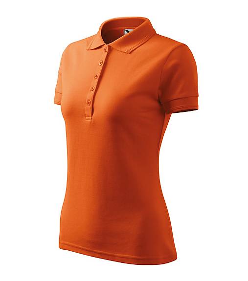 Polotovary - Dámska polokošeľa PIQUE POLO oranžová 11 - 15682536_