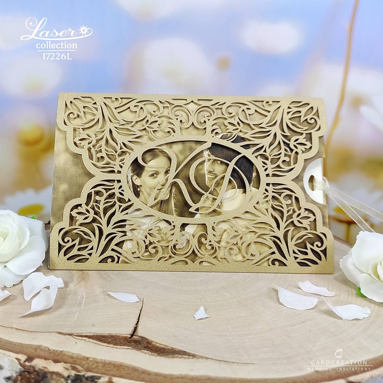 Svadobné oznámenie s Vašou fotkou 17226L