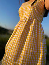 Šaty - Bavlnené šaty žlté - 15686849_