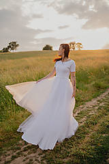 Tehotenské oblečenie - Tehotenské svadobné šaty – Tamie - 15685456_