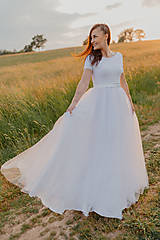 Tehotenské oblečenie - Tehotenské svadobné šaty – Tamie - 15685457_