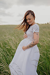 Tehotenské oblečenie - Svadobné šaty – Dalia - 15685501_
