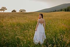 Tehotenské oblečenie - Ľanové svadobné šaty – Garnie - 15685538_