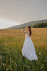 Tehotenské oblečenie - Ľanové svadobné šaty – Garnie - 15685542_