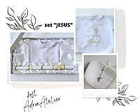 Detské oblečenie - Luxusný set na krst "JESUS" - 15685911_