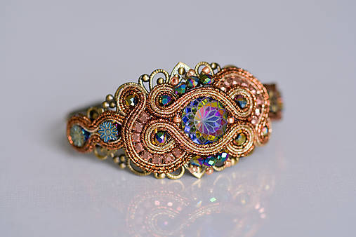 Náramky - Nastaviteľný soutache náramok - 15685367_