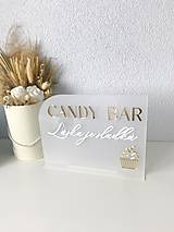 Tabuľky - Tabuľka Candy Bar - láska je sladká - 15687204_