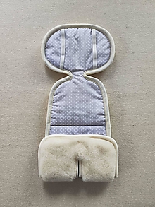 Detský textil - Vlnienka Podložka 3 v 1 do autosedačky vajíčka 0+ / vaničky /športového kočí 100% Merino proti poteniu a prechladnutiu 1 - 15689033_