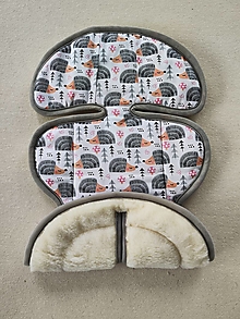 Detský textil - VLNIENKA podložka do  vajíčka Junama  0-13kg 100% Merino TOP SUPER WASH Natural Ježko - 15690474_