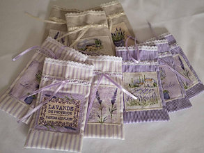 Úžitkový textil - Prúžkové provence vrecúška - 15689346_