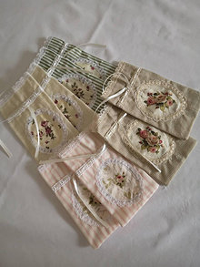 Úžitkový textil - Vrecúška na levanduľu ruže 2 - 15689415_