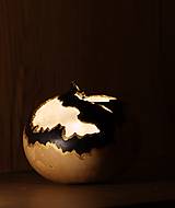 Svietidlá - Gourd #G04 | Kalabasa, prírodná drevená lampa a dekorácia - 15689223_