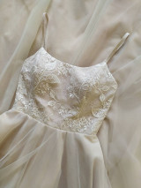 Šaty - Nežné tylové svadobné šaty na ramienka Klaudie - 15688330_