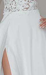 Šaty - Svadobné šaty s čipkou a rázporkom Olívia - 15688469_