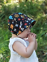 Detské čiapky - Letný detský čepiec život pirátov - 15690709_