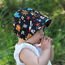 Detské čiapky - Letný detský čepiec život pirátov - 15690712_