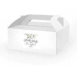 Úložné priestory & Organizácia - Etikety na fľaše, zákusky Eukalyptus Ivory 2 (Etikety na zákusky 9x6 cm) - 15690786_