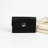 Iné doplnky - Kožená mini peňaženka (čierna) - 15690844_