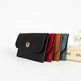 Iné doplnky - Kožená mini peňaženka vo farbe kabelky - 15690872_