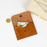 Iné doplnky - Kožená mini peňaženka vo farbe kabelky - 15690873_