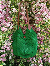 Veľké tašky - Smaragdovo-zelená taška - 15692327_