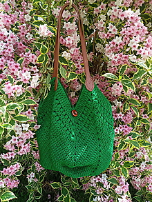 Veľké tašky - Smaragdovo-zelená taška - 15692327_