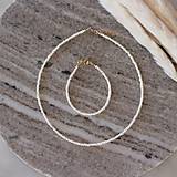 Náramky - Minimalistický náramok z perál Athéna (gold filled) - 15692155_