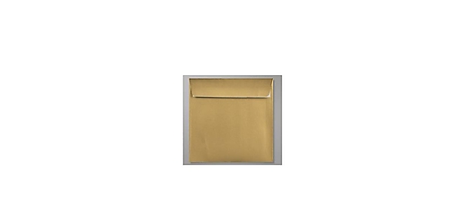 Papier - Obálka štvorcová (Zlatá / metalická) - 15691914_