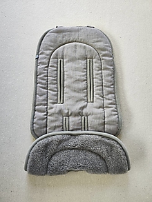 Detský textil - Joolz AER Seat Liner / Podložka do kočíka 100% Merino top super wash Grey 100% ľan Grey šedý - 15693794_
