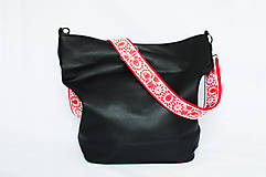 Iné tašky - Folk popruh na kabelku z autorskej dizajnovej látky  (Vzor č. 45 - Región Záhorie - Jablonica) - 15694828_