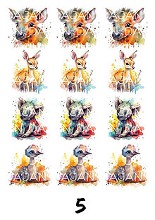 Papier - Nažehlovačky - abstraktné zvieratká (abstraktné zvieratká 5 -A4) - 15694881_