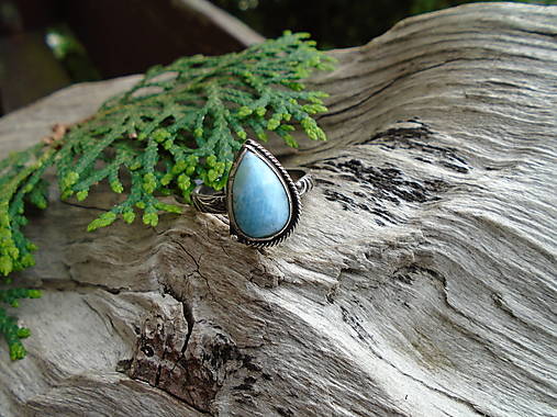 Strieborny prsteň Ag 925 Larimar