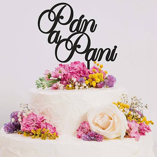 Dekorácie - Zápich na tortu - Pán a Paní - 15693973_