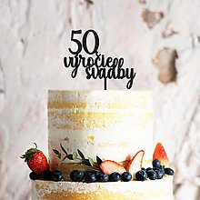 Dekorácie - Zápich na tortu - 50. výročie svadby - 15693677_