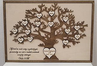 Dekorácie - Drevený strom pre pani učiteľku - 15694471_