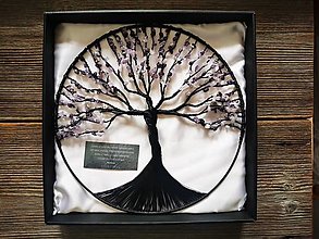 Dekorácie - Strom života 30cm (Fialová Aetyst) - 15695605_