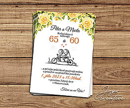 Papiernictvo - Pozvánka na spoločnú oslavu narodenín s bicyklom (biele pozadie) - 15695937_