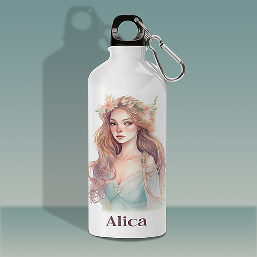 Nádoby - PRINCEZNÁ fľaša s ľubovoľným menom pre deti - 15696256_